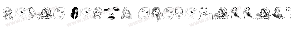 Model Woman Silhouettes字体转换